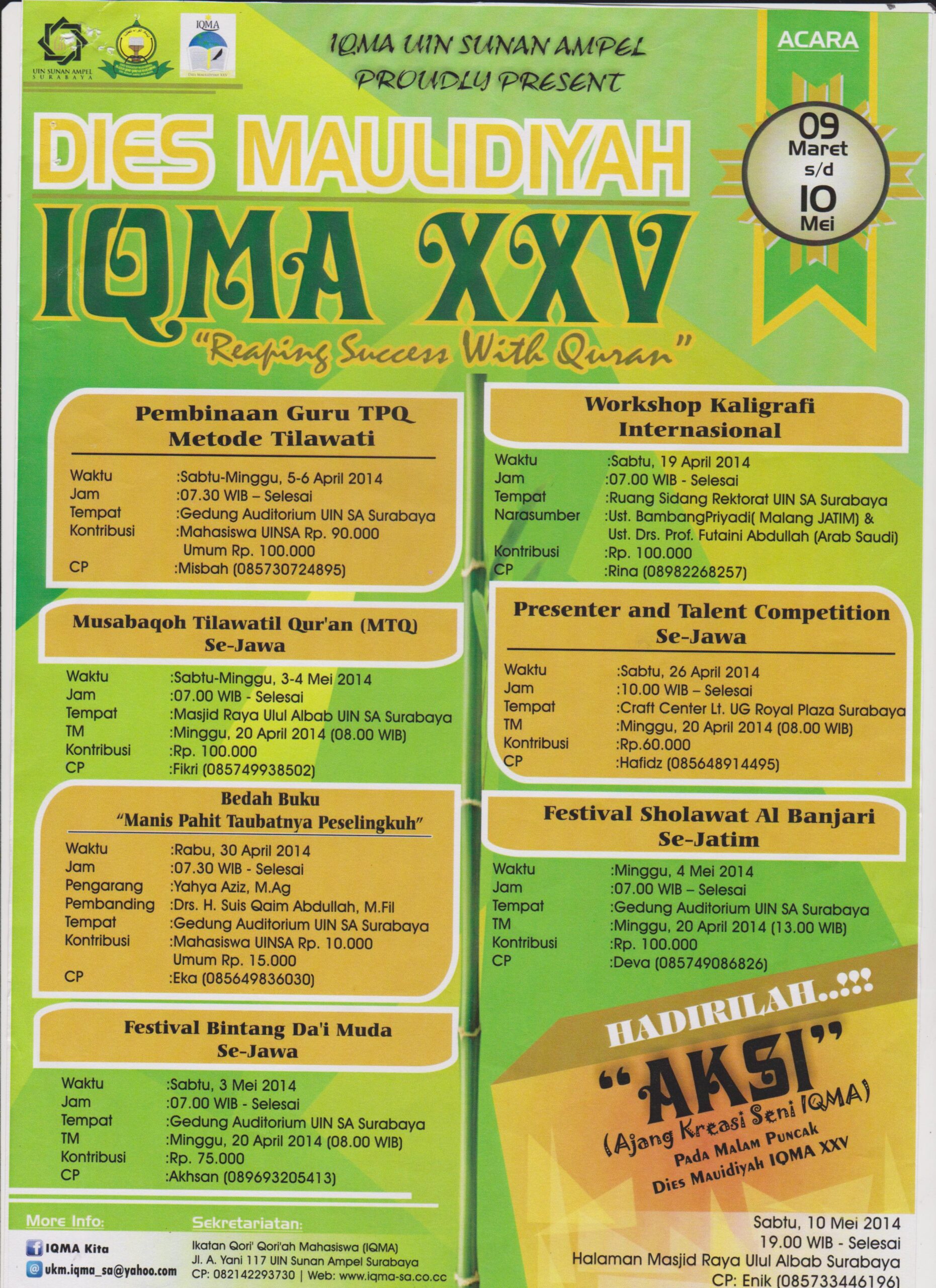 DIES MAULIDIYAH IQMA XXV UIN SUNAN AMPEL