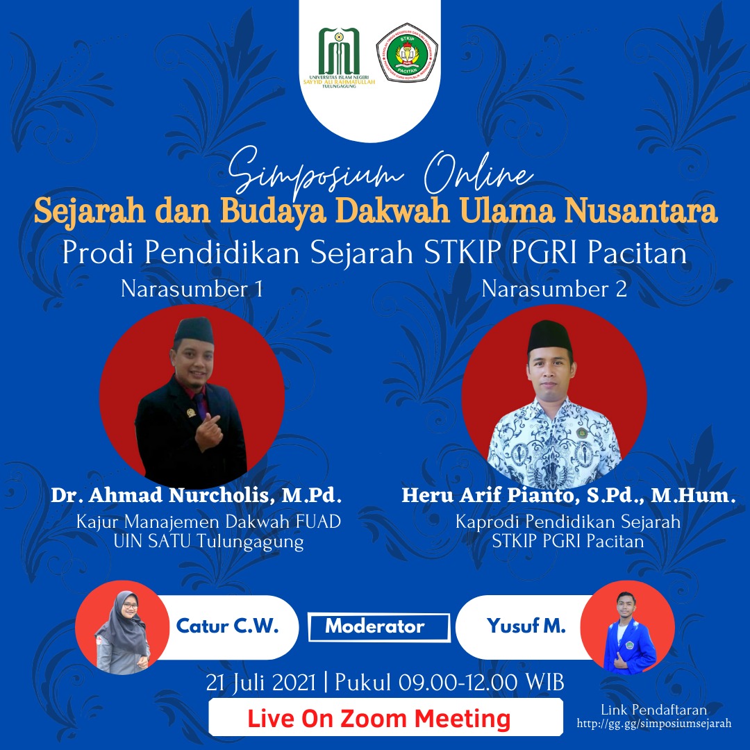 STKIP PGRI Pacitan Bersama UIN SATU Tulungagung Menggelar Simposium Online  Sejarah dan Budaya Dakwah Ulama Nusantara