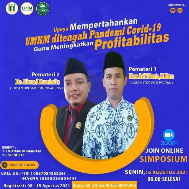 SIMPOSIUM NASIONAL : UPAYA MEMPERTAHANKAN UMKM  DI TENGAH PANDEMI COVID-19 GUNA MENINGKATKAN PROFITABILITAS.