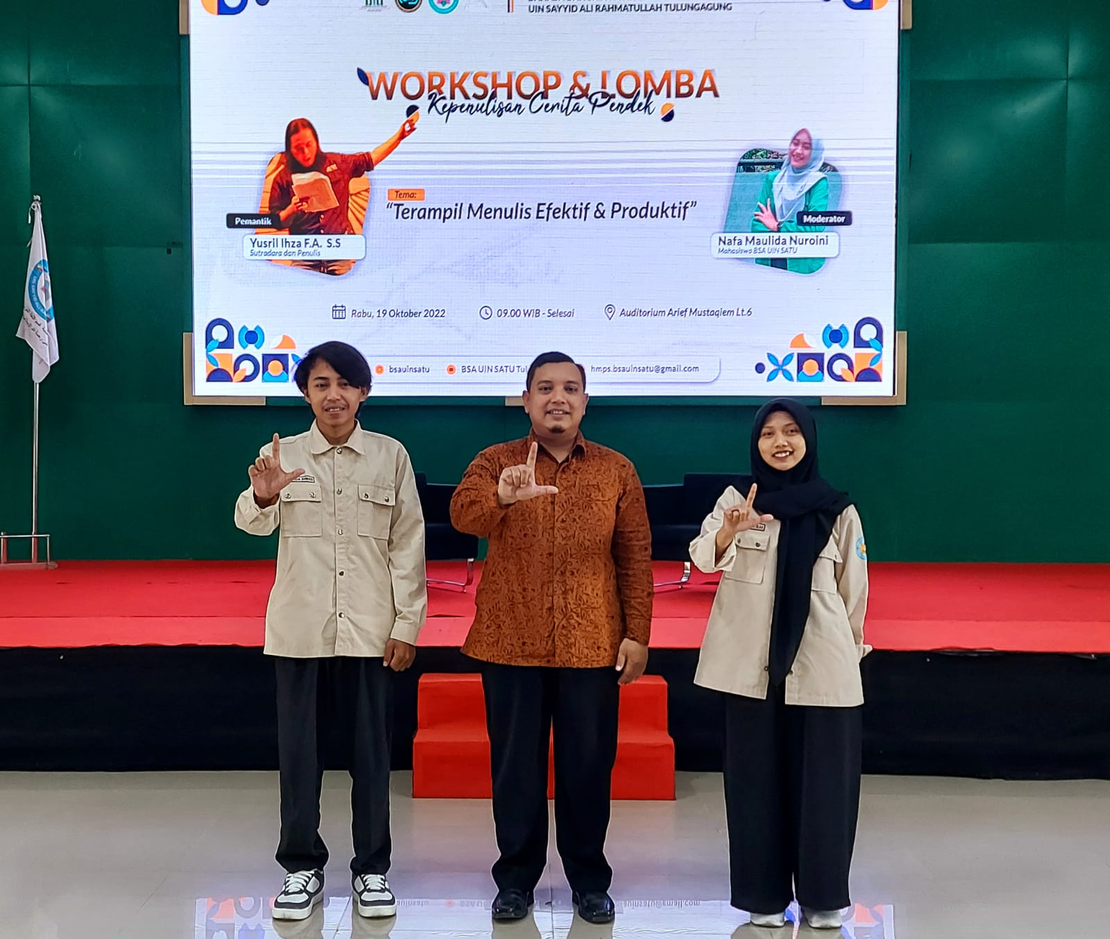 Prodi BSA UIN SATU  Tulungagung Menyelenggarakan Workshop dan Lomba Kepenulisan Cerpen 2022