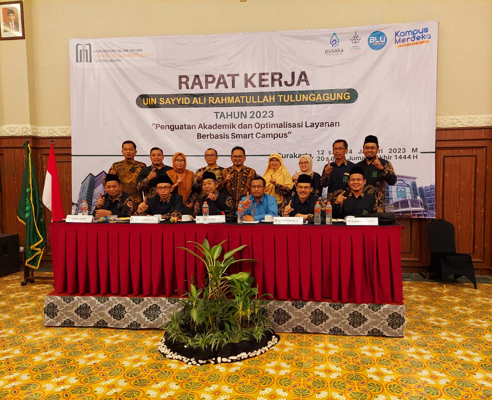 Rapat Kerja UIN Satu Tulungagung Tahun 2023 dengan Tema:  “Penguatan Akademik dan Optimalisasi Layanan Berbasis Smart Campus”